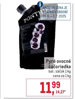 Pyré ovocné čučoriedka