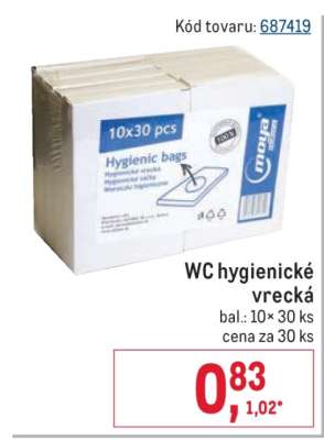 WC hygienické vrecká