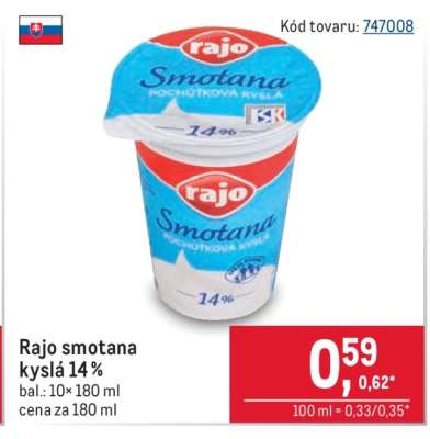 Rajo smotana kyslá 14