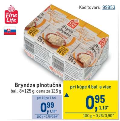 Bryndza plnotučná