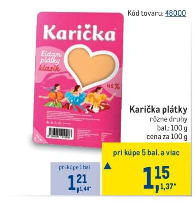 Karička plátky