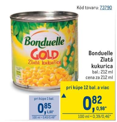 Bonduelle Zlatá kukurica