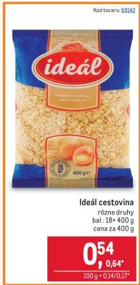 Ideál cestovina