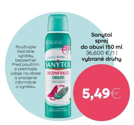 Sanytol sprej do obuvi 150 ml