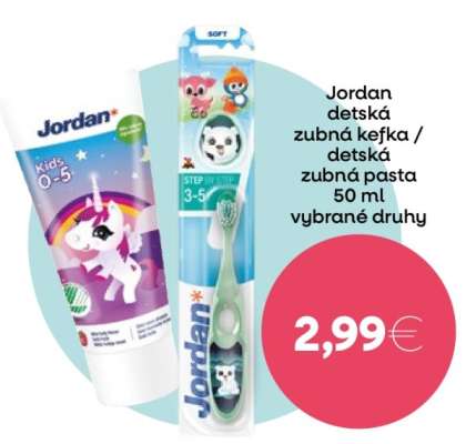 Jordan detská zubná kefka / detská zubná pasta