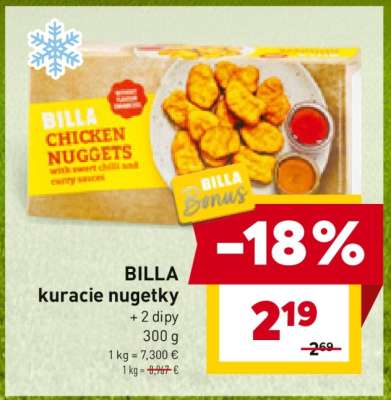 BILLA kuracie nugetky