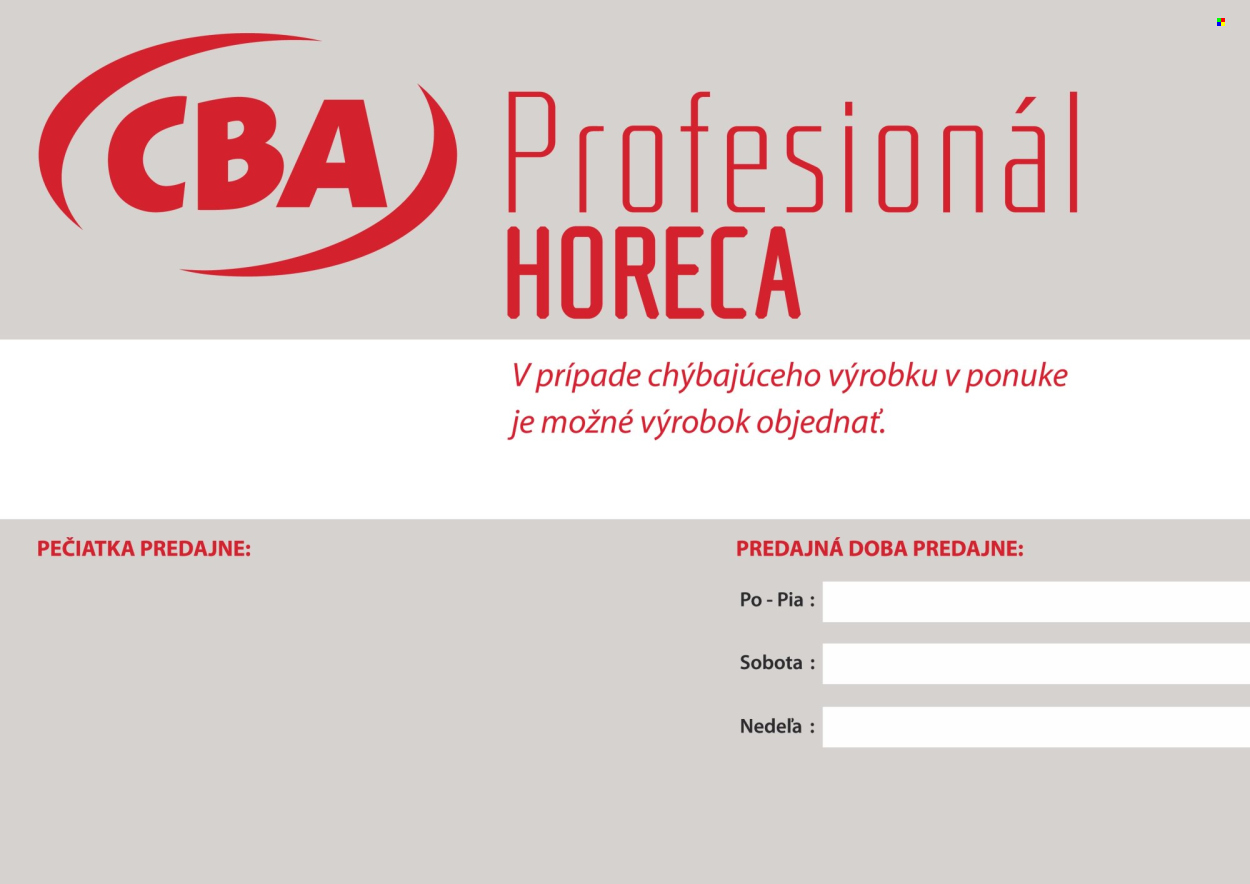 Leták CBA Komfos - 1.7.2025 - 31.7.2025. Strana 6