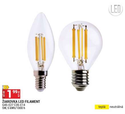ŽIAROVKA LED FILAMENT