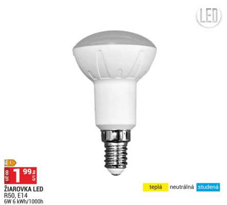 ŽIAROVKA LED R50, E14