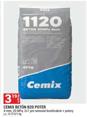 CEMIX BETÓN B20 POTER
