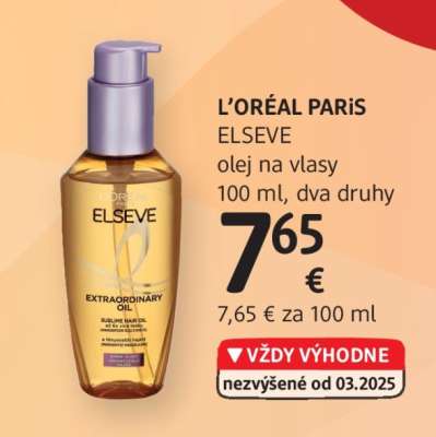L'ORÉAL PARIS ELSEVE olej na vlasy