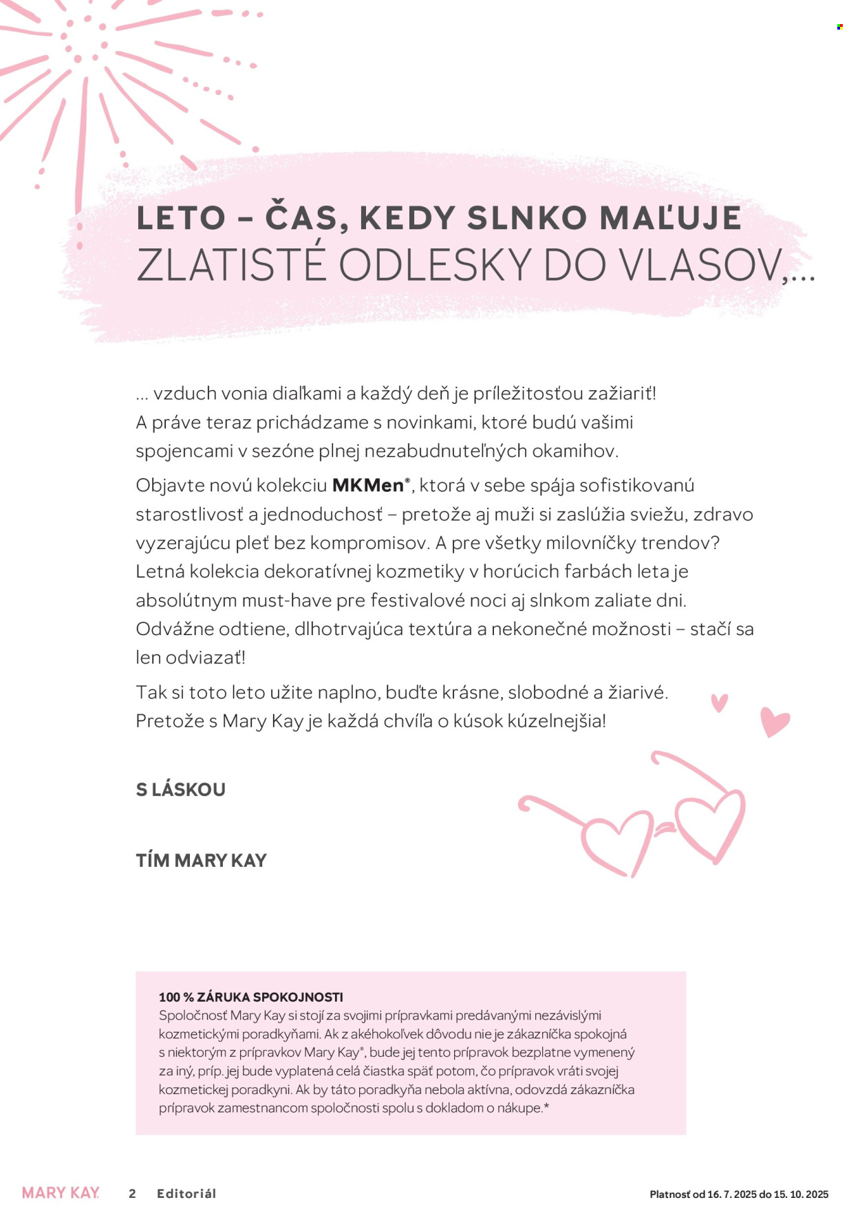 Leták Mary Kay. Strana 2