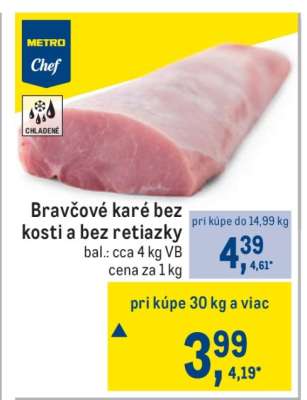 Bravčové karé bez kosti a bez retiazky