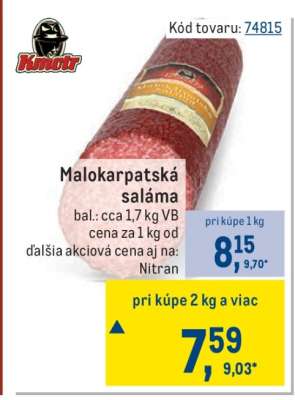 Malokarpatská saláma