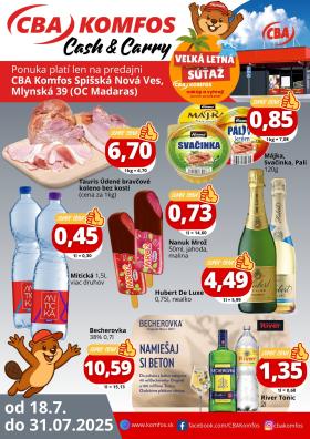 CBA Komfos - Nová ponuka špeciál pre gastrocash CBA Komfos Spišská Nová Ves