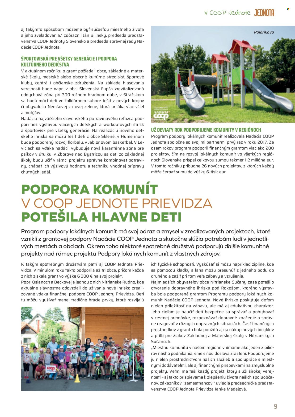 Leták COOP Jednota - 1.8.2025 - 31.8.2025. Strana 9