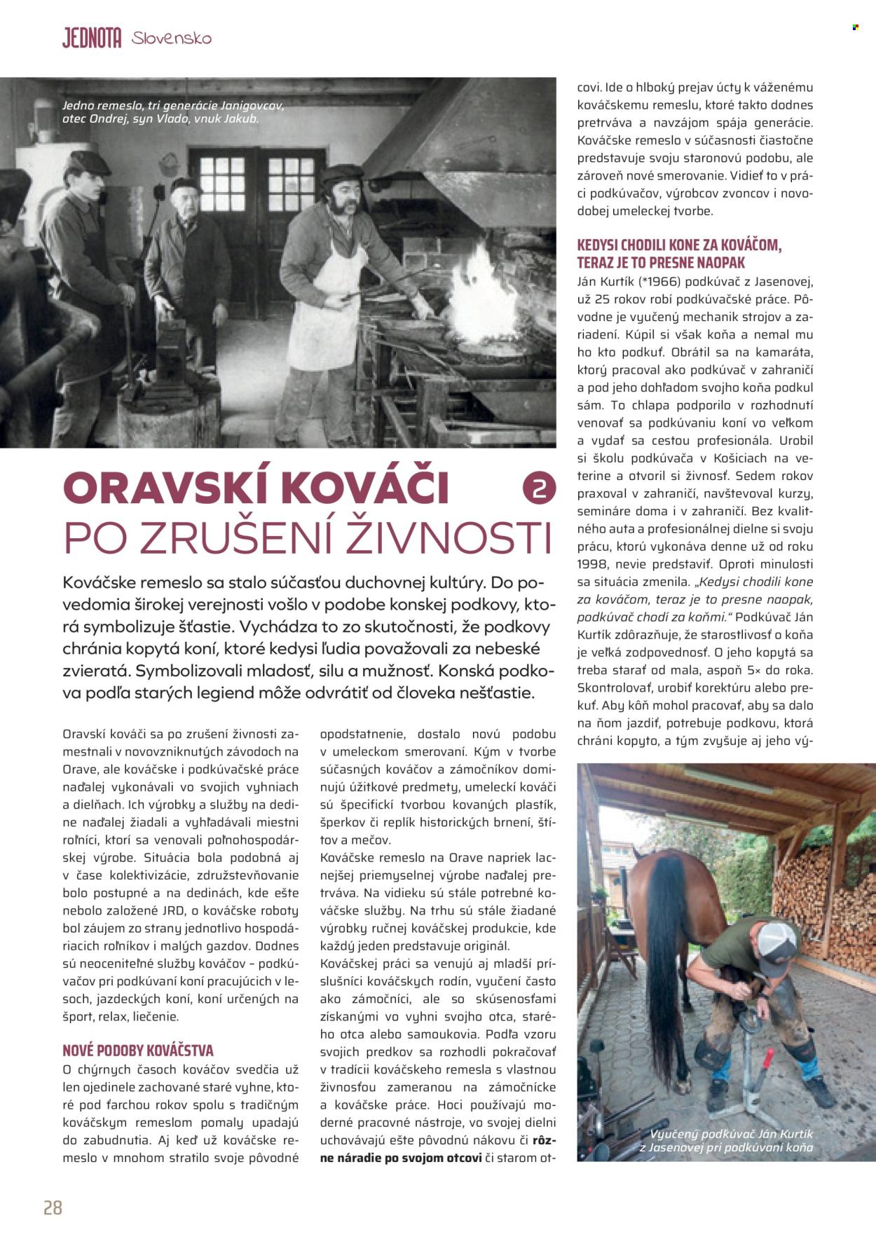 Leták COOP Jednota - 1.8.2025 - 31.8.2025. Strana 28