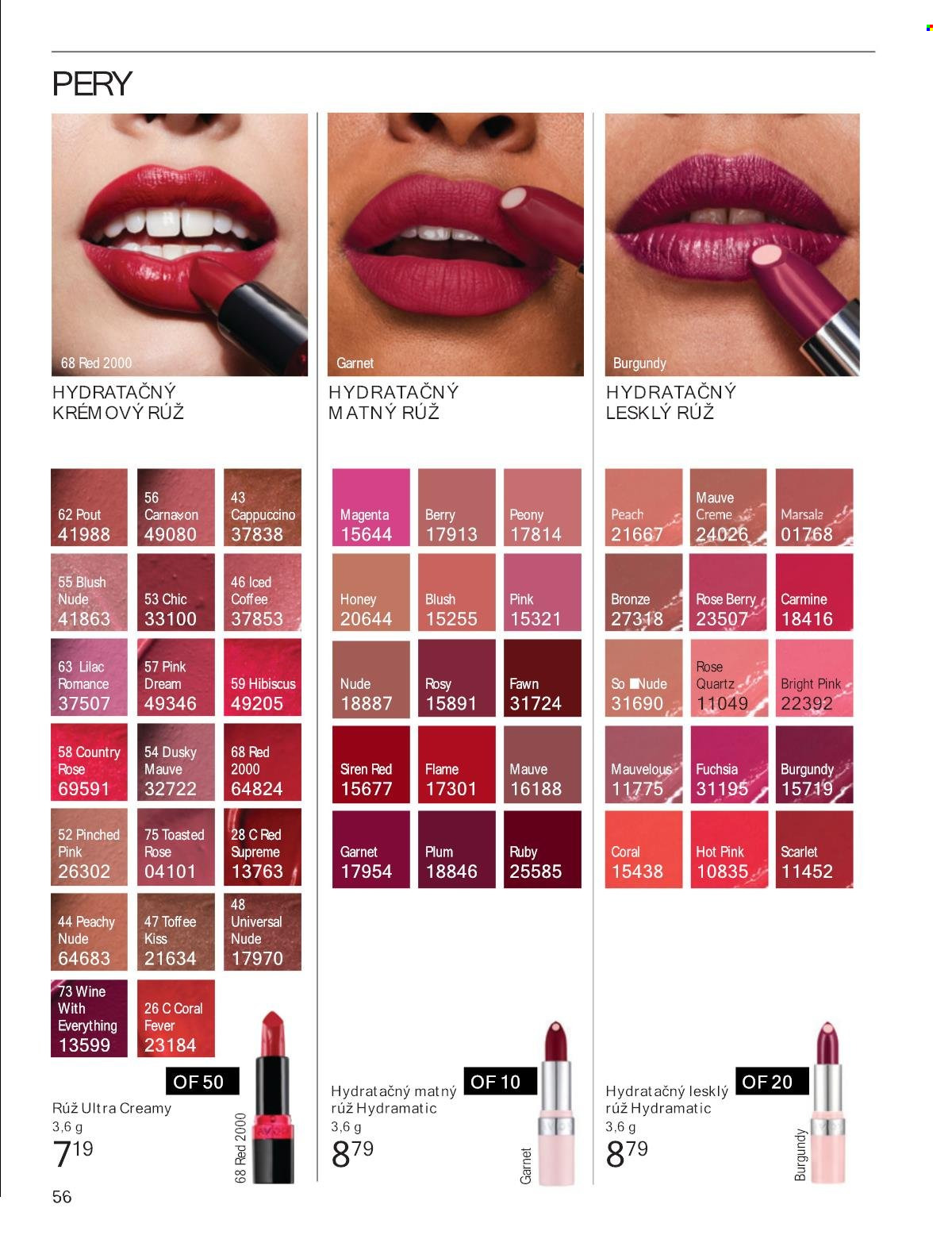 Leták Avon - 1.8.2025 - 31.8.2025. Strana 56