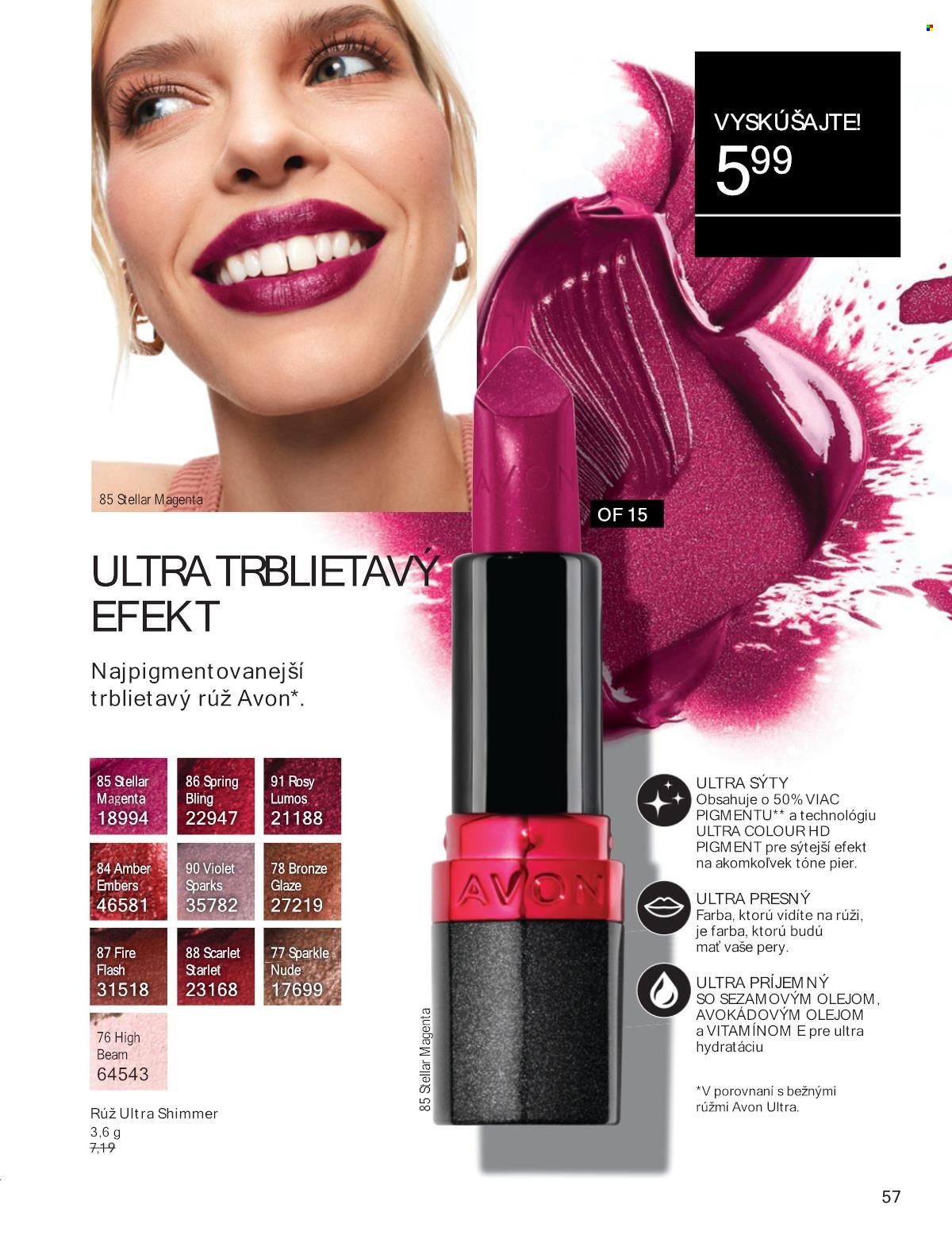 Leták Avon - 1.8.2025 - 31.8.2025. Strana 57