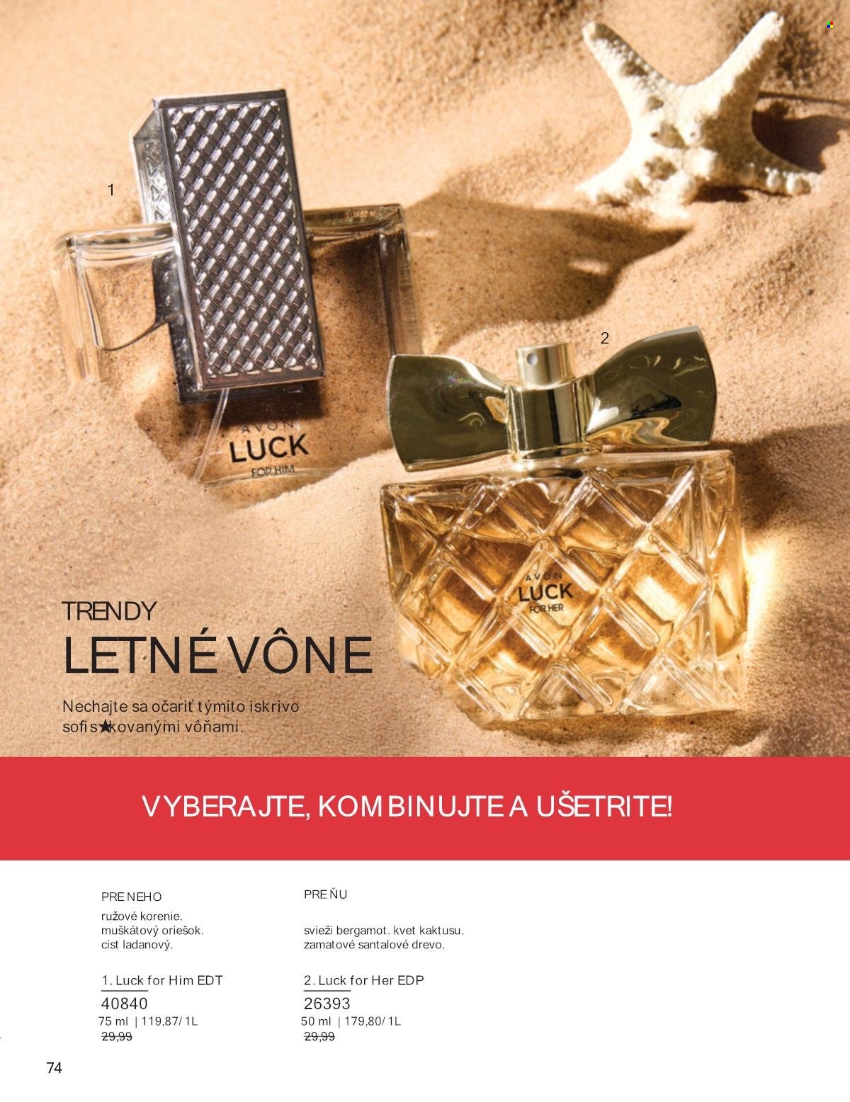 Leták Avon - 1.8.2025 - 31.8.2025. Strana 74