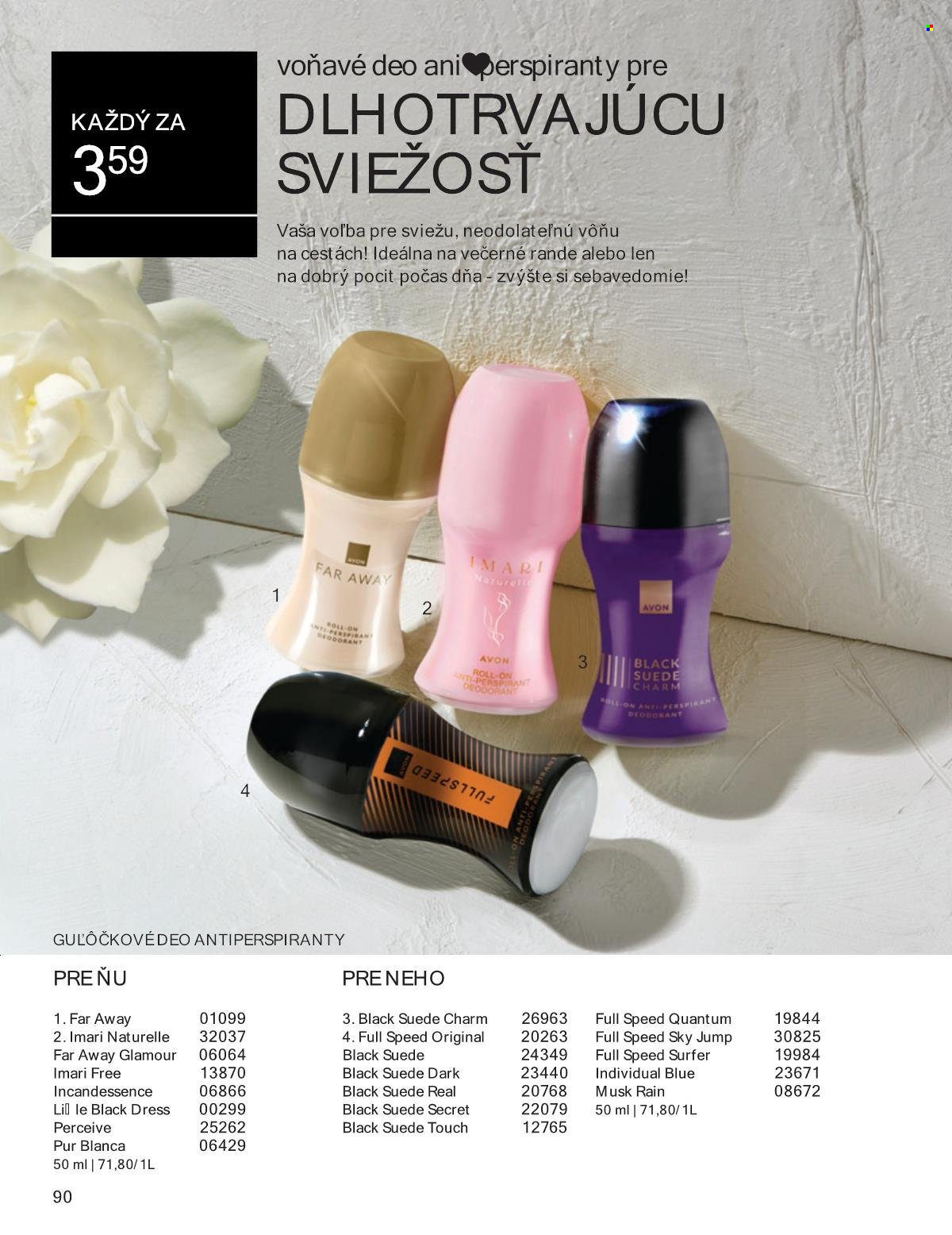 Leták Avon - 1.8.2025 - 31.8.2025. Strana 90