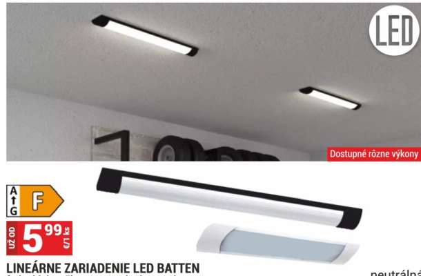 LINEÁRNE ZARIADENIE LED BATTEN
