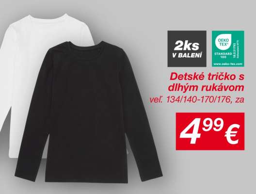 Detské tričko s dlhým rukávom
