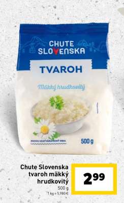 Chute Slovenska tvaroh mäkký hrudkovitý