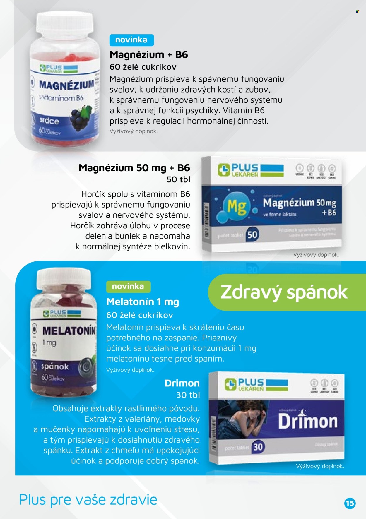 Leták Plus lekáreň. Strana 15
