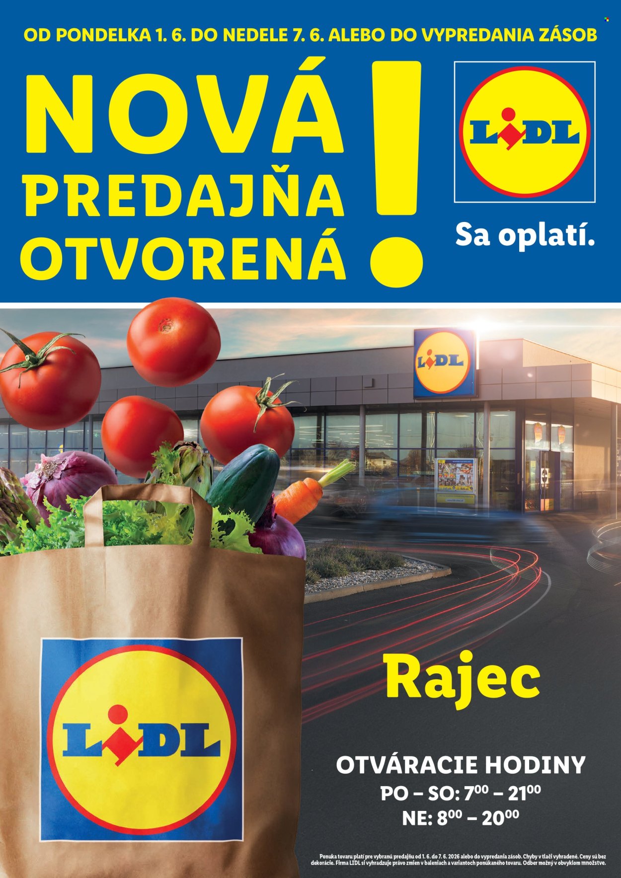 Leták Lidl - 1.6.2026 - 7.6.2026. Strana 1