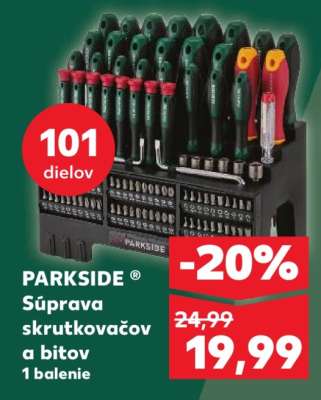 PARKSIDE ® Súprava skrutkovačov a bitov 1 balenie