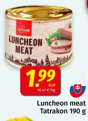 Luncheon meat Tatrakon 190 g
