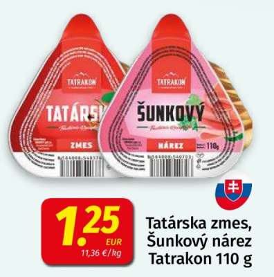 Tatárska zmes, Šunkový nárez Tatrakon 110 g