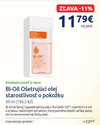 Bi-Oil Ošetrujúci olej starostlivosť o pokožku