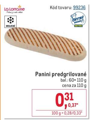 Panini predgrilované