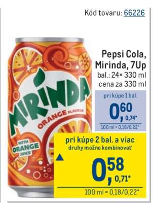 Pepsi Cola, Mirinda, 7Up