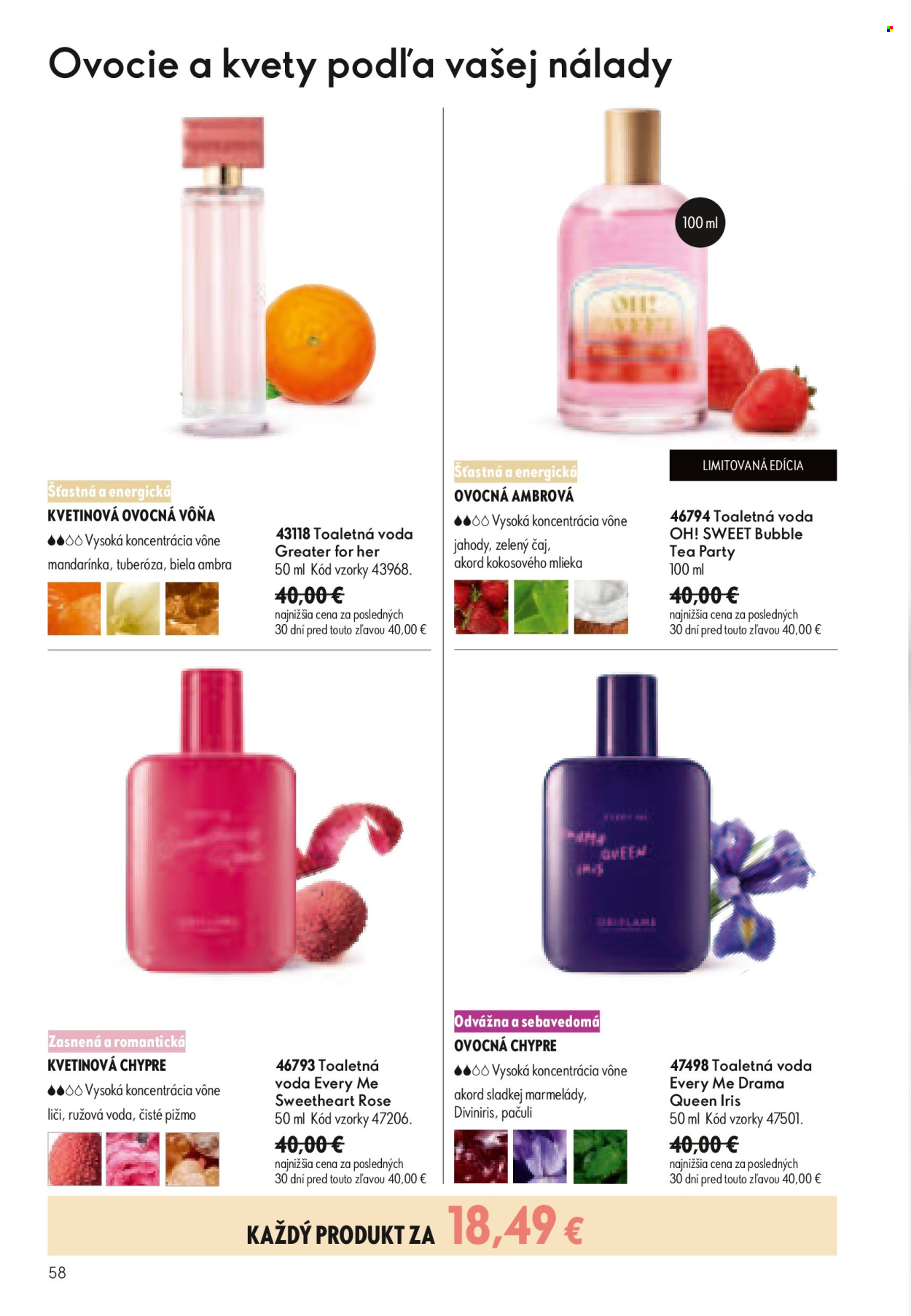 Leták Oriflame - 8.7.2026 - 28.7.2026. Strana 58