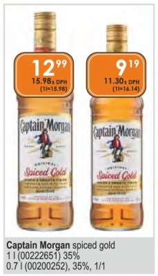 Captain Morgan spiced gold 1 l (00222651) 35%