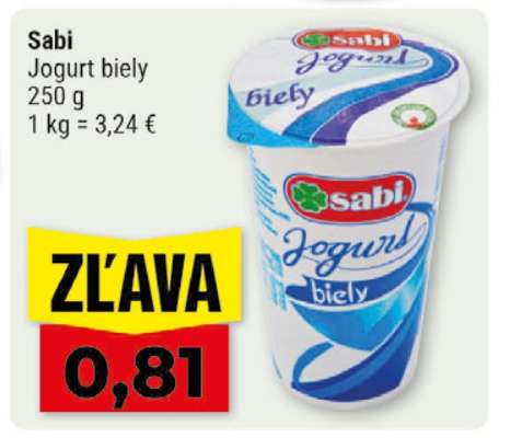 SABI JOGURT BIELY