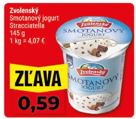 Zvolenský smotanový jogurt stracciatella