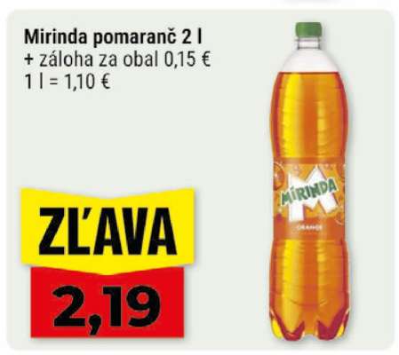 Mirinda pomaranč 2 l