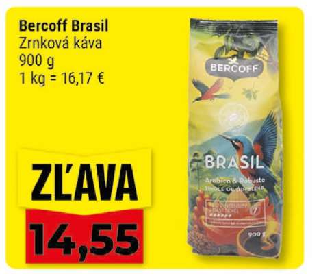 BERCOFF BRASIL Zrnková káva