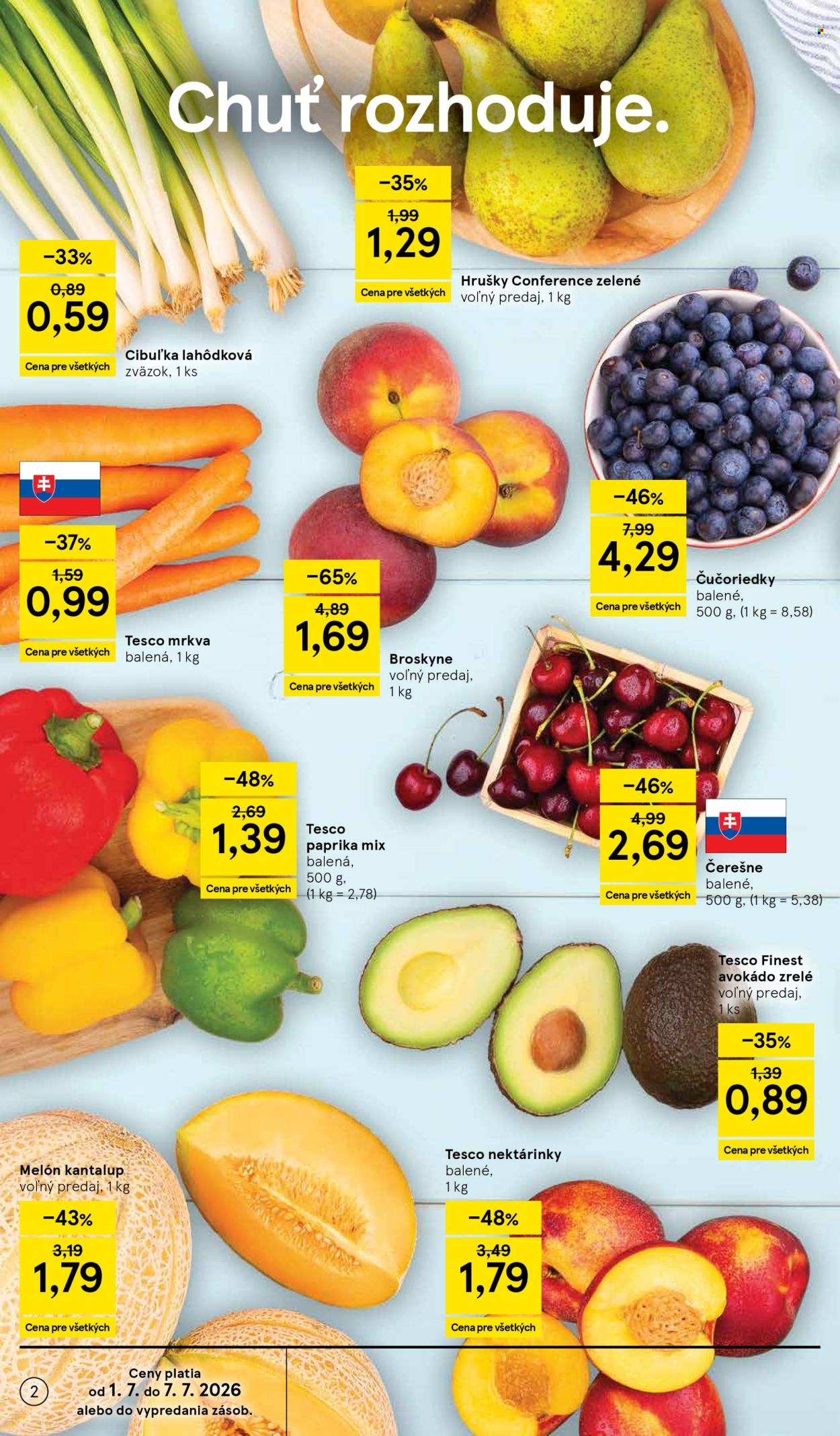 Leták TESCO supermarket - 1.7.2026 - 7.7.2026. Strana 2