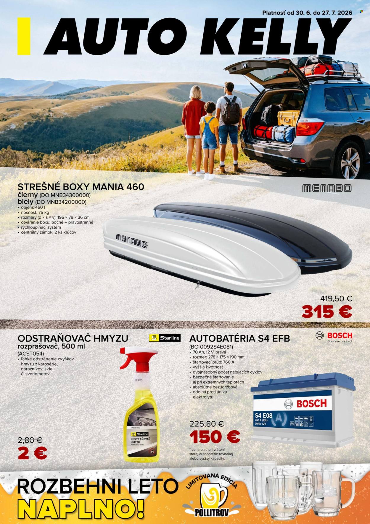 Leták Auto Kelly - 30.6.2026 - 27.7.2026. Strana 1
