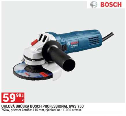 UHLOVÁ BRÚSKA BOSCH PROFESSIONAL GWS 750