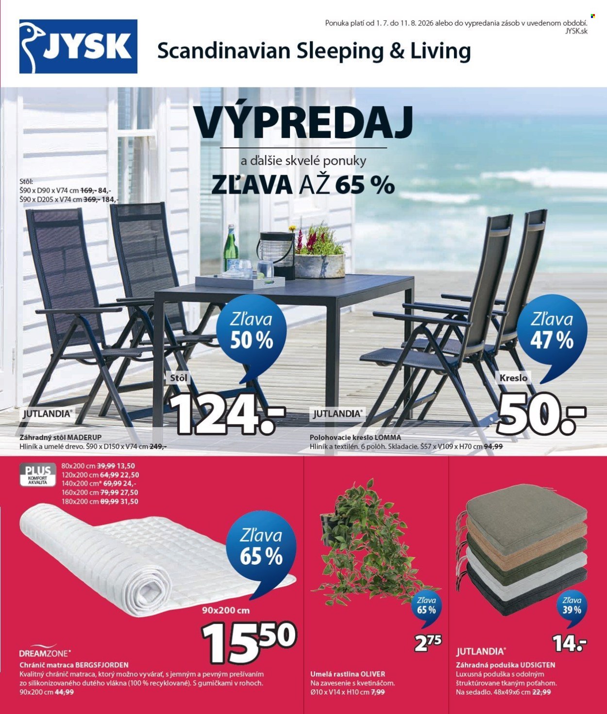Leták JYSK - 1.7.2026 - 11.8.2026. Strana 2