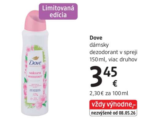 Dove dámsky dezodorant v spreji