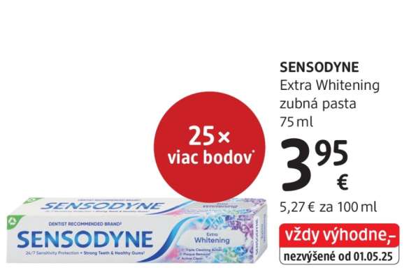 Sensodyne Extra Whitening zubná pasta