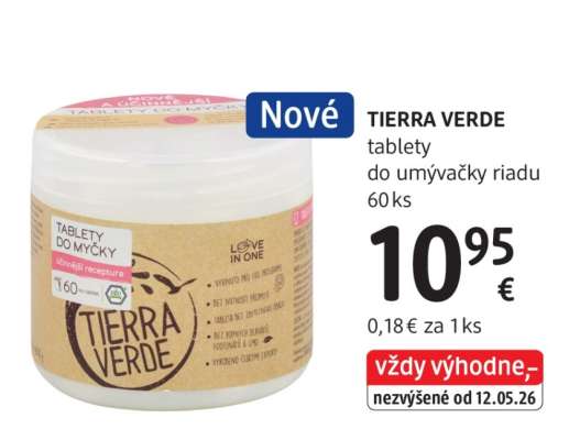 TIERRA VERDE tablety do umývačky riadu 60 ks