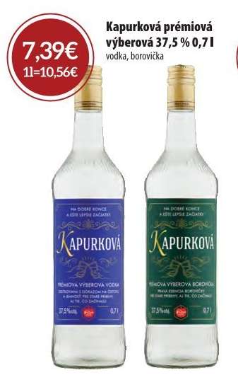 Kapurková prémiová výberová 37,5 % 0,7 l